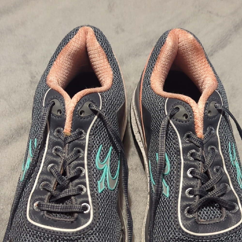 Orange and Black Gdefy Orthopedic Sneakers with VersoShock Support